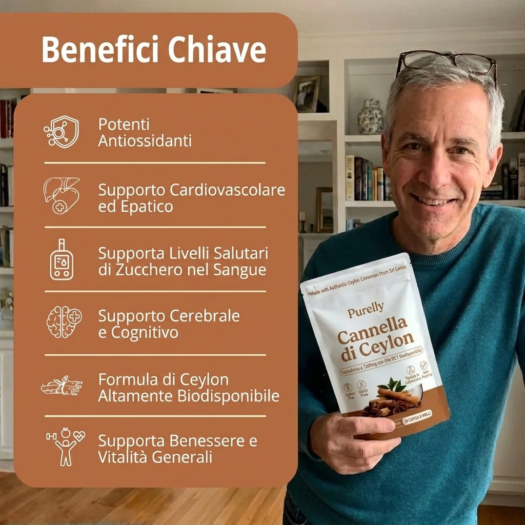 Cannella di Ceylon (equivalente a 7200 mg) con olio MCT