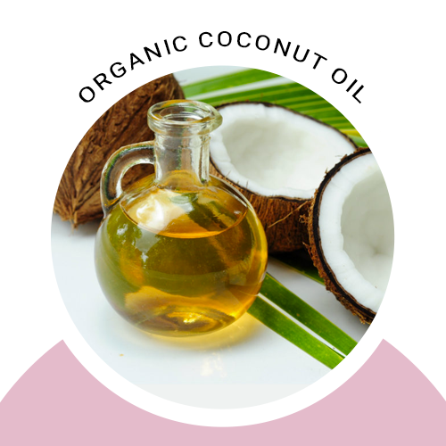 Organic Coconut Oil – Highlighted for hydration in Glimmer Goddess Organic Whipped Body Butter.