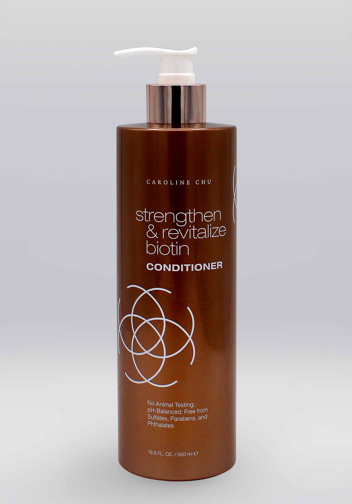 Biotin Strength & Revitalize Conditioner bottle with sleek design, 16.9 fl oz – Premium haircare product.