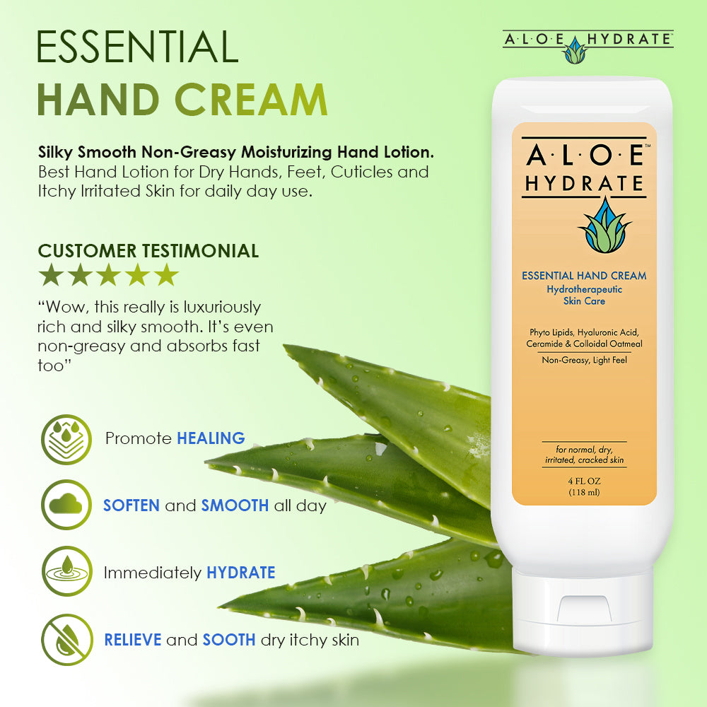 Essential Hand Cream – Promotes healing, softens, and relieves dry, itchy skin with natural ingredients.