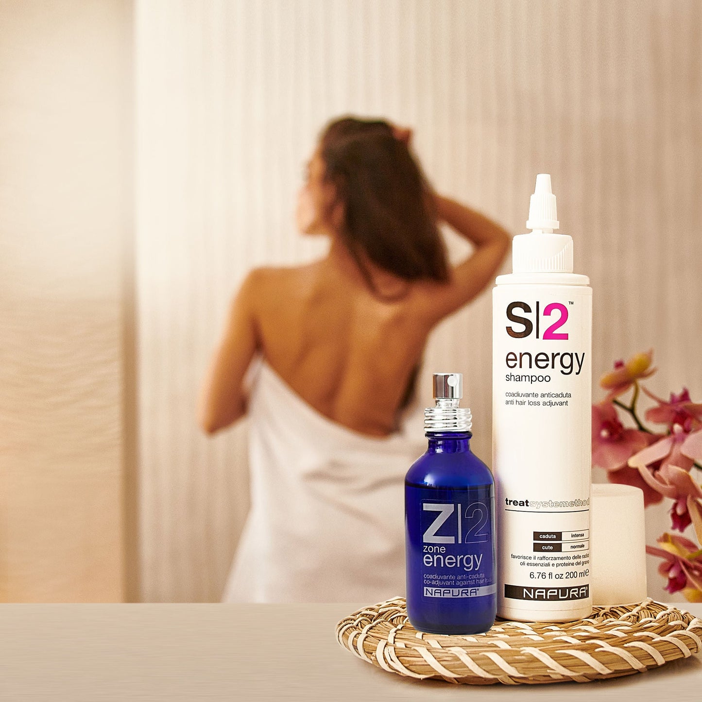 Hair Growth Serum displayed in a serene setting, showcasing premium packaging and benefits.